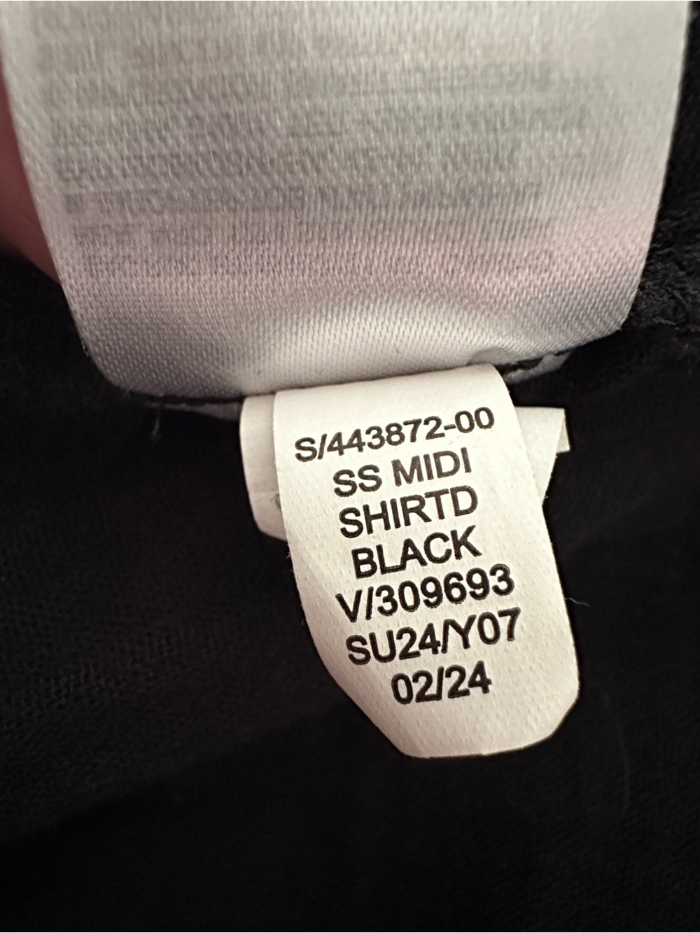 GAP Black 100% Cotton Crinkle Gauze Midi Shirtdress Casual Tie Waist Size Medium - Picture 12 of 13